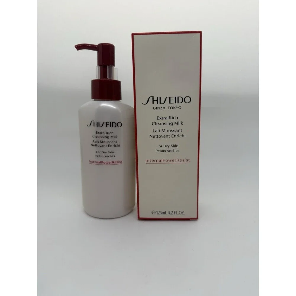 Shiseido Extra Rich Cleansing Milk Dry Skin‎ Cleanser 125ml 4.2oz Full Size New